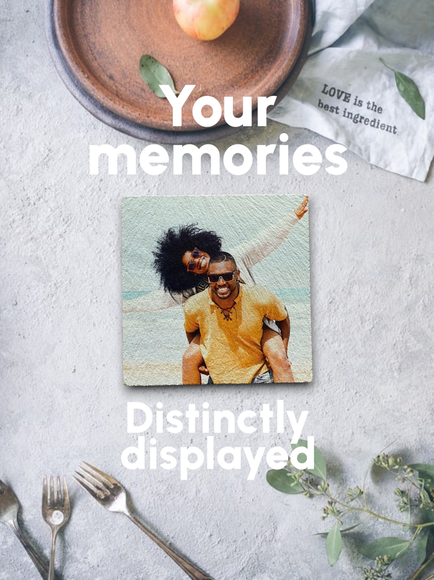 Custom Full Color Photo Slate Coaster